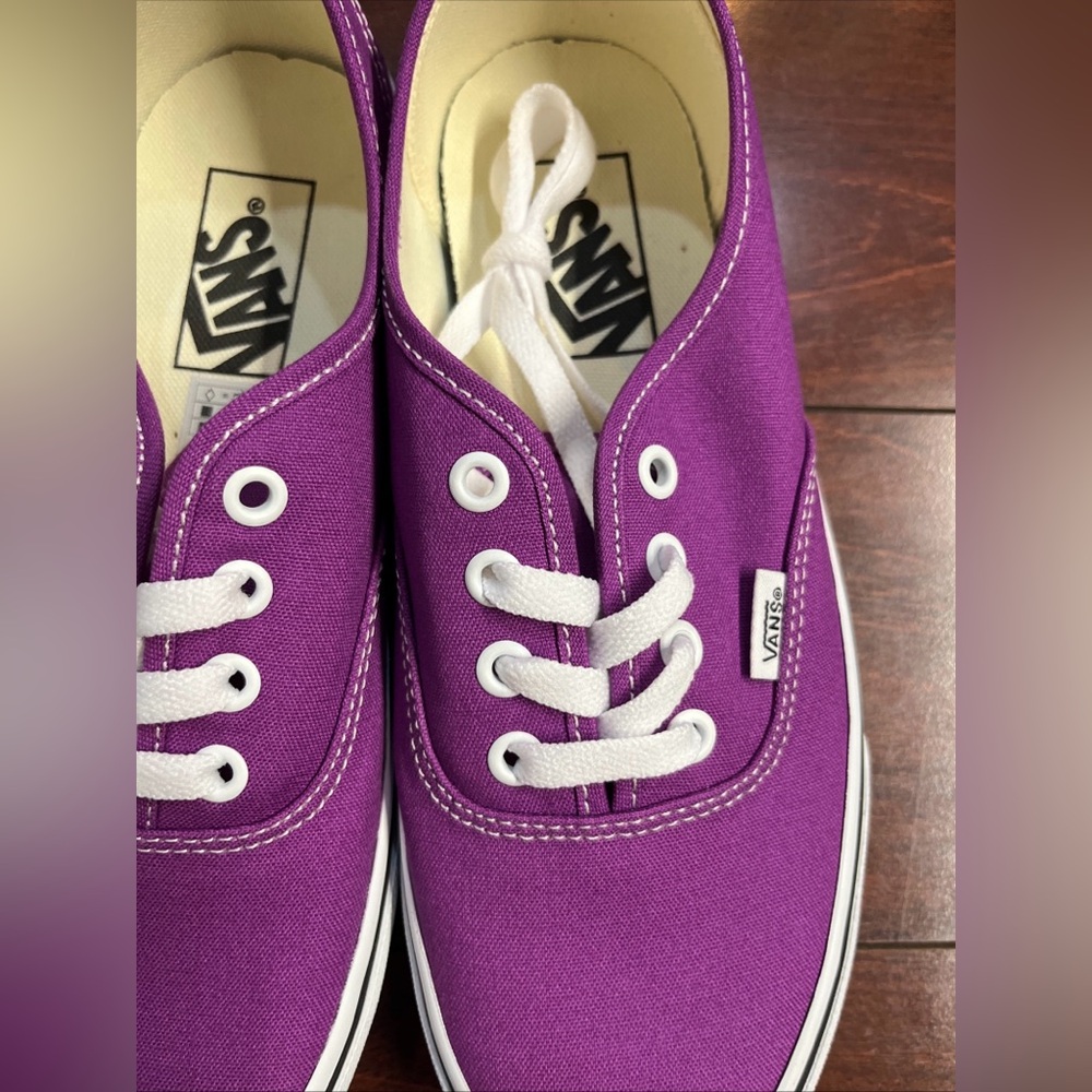 Womens 7.5 Vans Authentic Color Theory Willowherb Low Top Shoe Sneaker HALF BOX - Picture 13 of 16